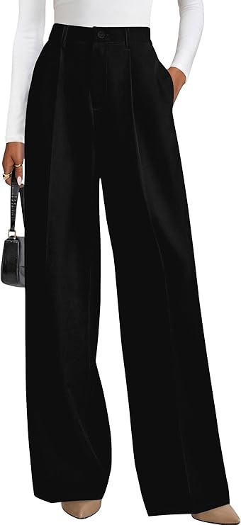 PRETTYGARDEN Wide Leg Pants for Women Trendy 2026 Fall High Waisted Business Casual Outfits Work ... | Amazon (US)