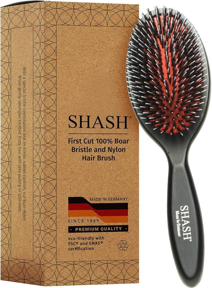 Since 1869 Hand Made In Germany - Nylon and 100% First Cut Boar Bristle Brush Suitable For Normal... | Amazon (US)