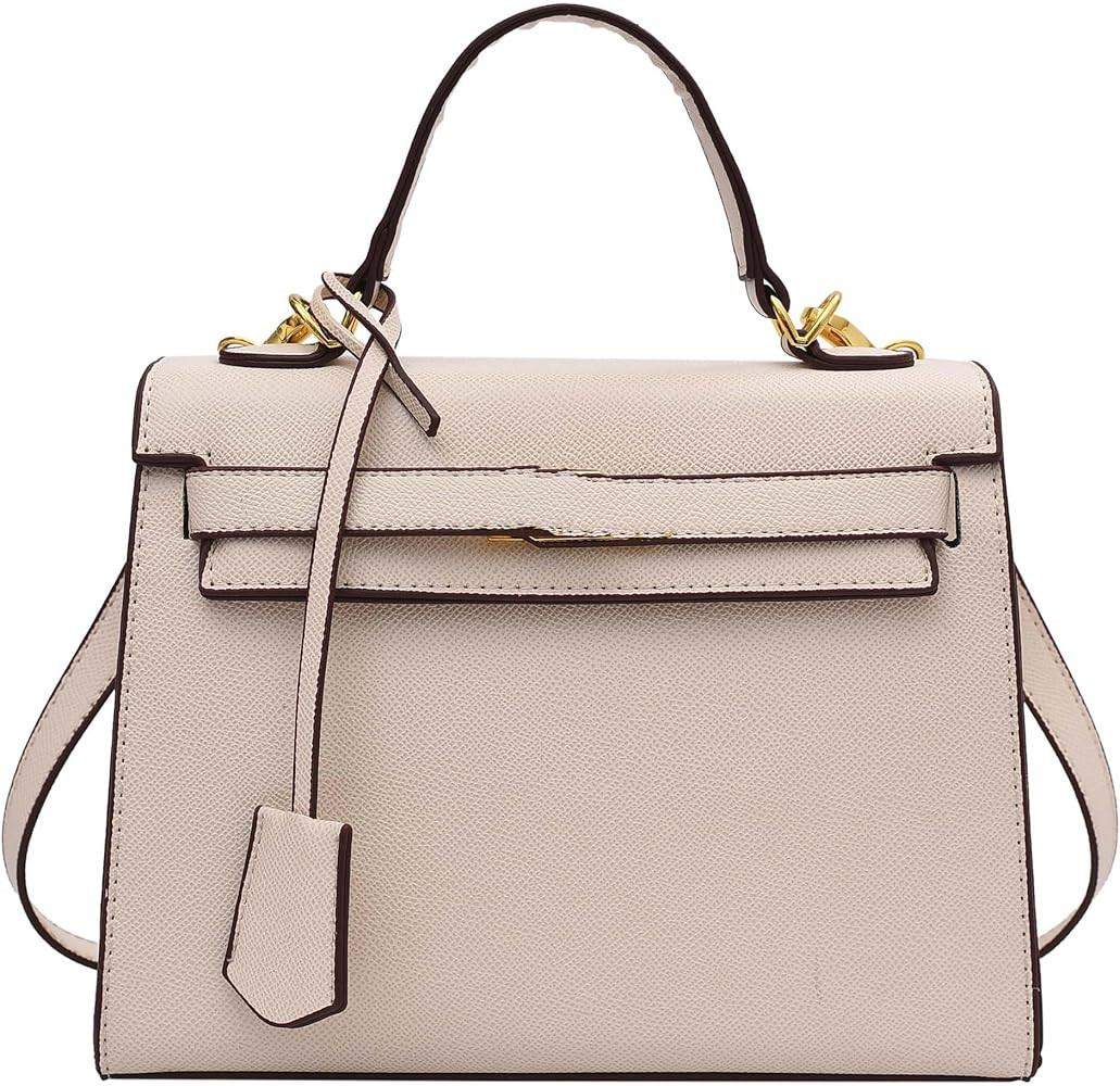 Women's Top Handle Satchel with Detachable Strap Top Handle Bag Designer Leather Crossbody Bag Ha... | Amazon (US)