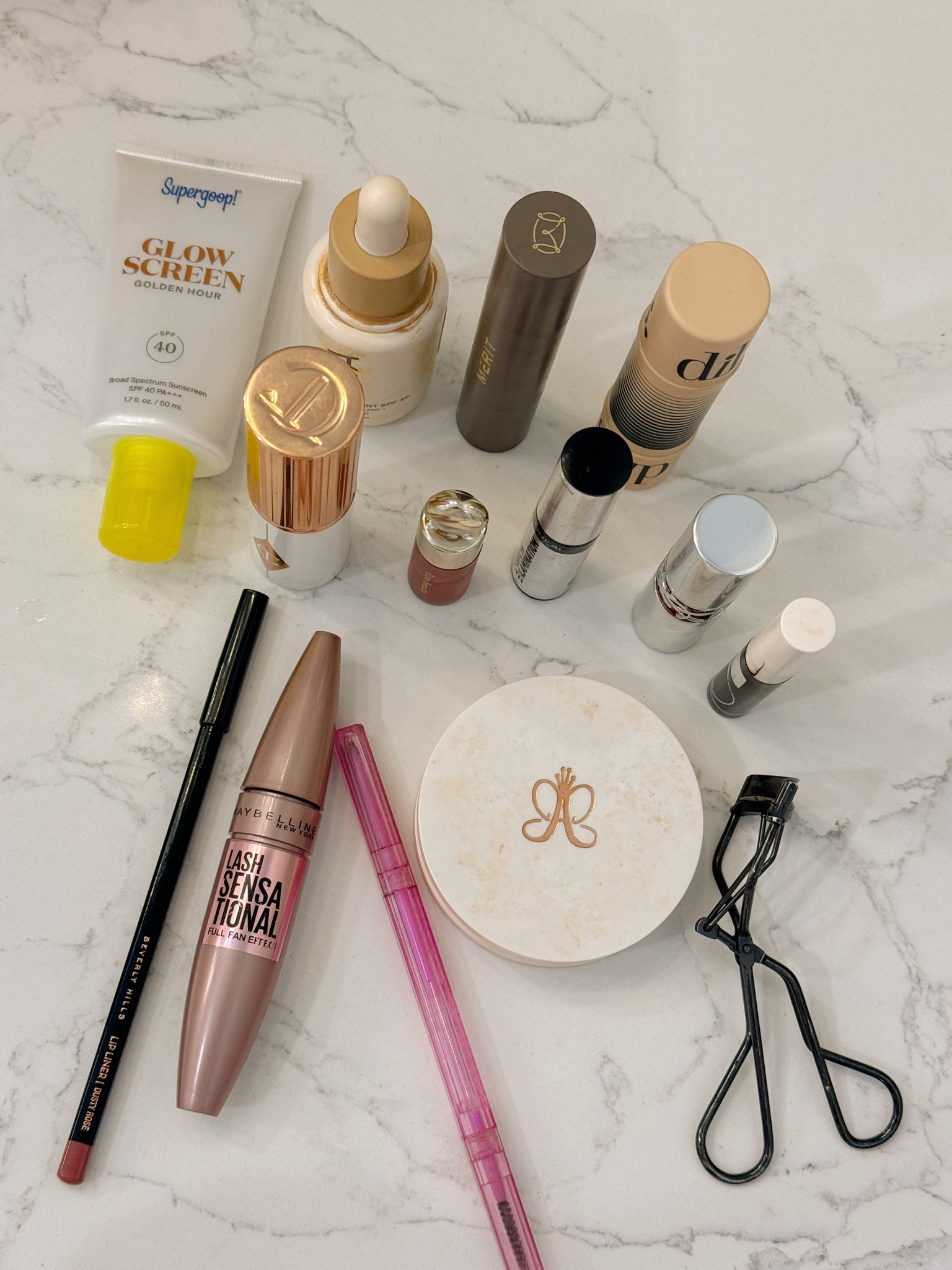 my favorite makeup products!! 
makeup routine, ulta, sephora, kosas, merit, ilia, dibs, maybelline, anastasia, super goop glowscreen, loreal, ysl, salty face, charlotte tilbury #LTKFallSale

#LTKStyleTip #LTKBeauty