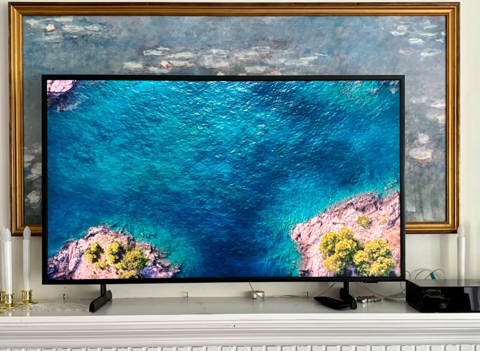 SAMSUNG 4K The Frame 55'' TV with Teak Bezel | Amazon (US)