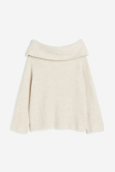 Rib-knit Off-the-shoulder Sweater | H&M (US + CA)