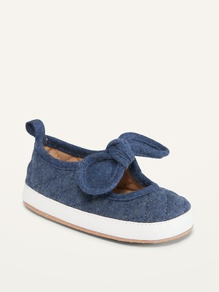 Unisex Quilted Bow-Tie Booties for Baby | Old Navy (US)