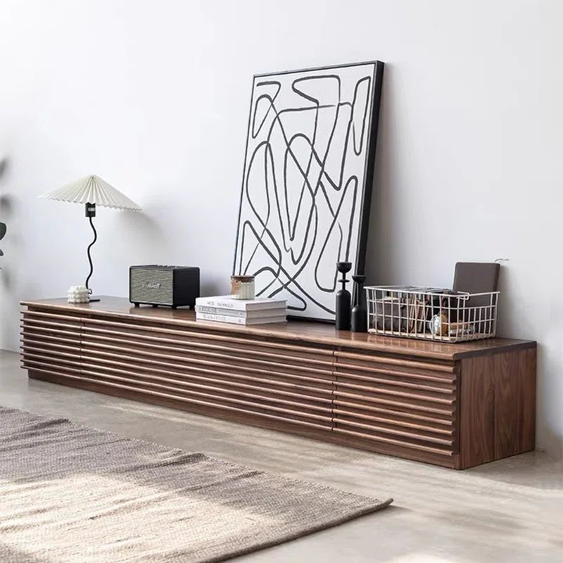 Mario Media Console, Minimalist TV Stand with Drawers, Flip-down Door, Fully-Assembled | Wayfair North America