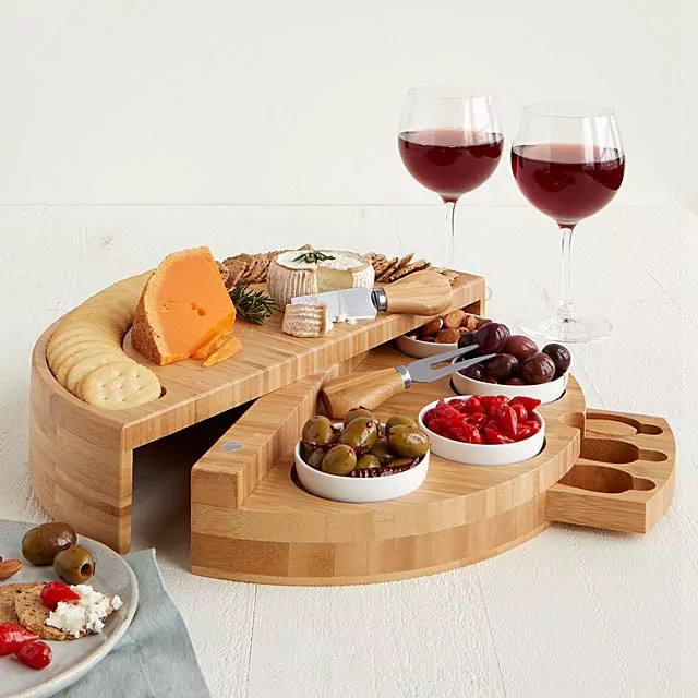 Compact Swivel Cheese & Tapas Board | UncommonGoods