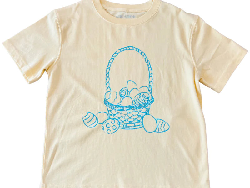 Yellow Easter Basket T-Shirt | The Little Lane Shop