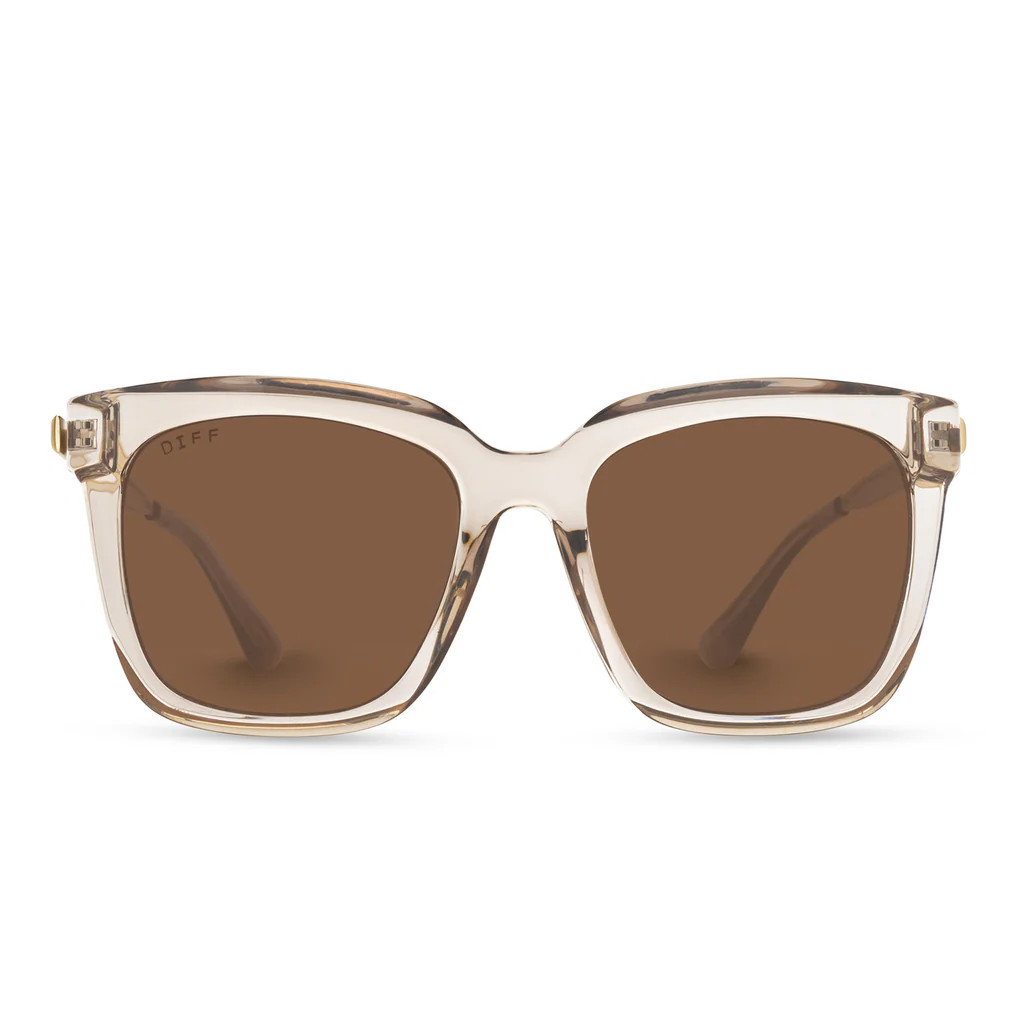 HAILEY - VINTAGE CRYSTAL + BROWN SUNGLASSES | DIFF Eyewear