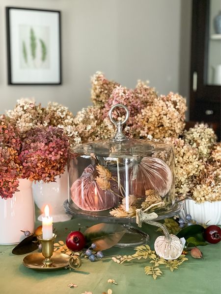 Fall tablescape. Home decor ideas, dining room, cake stand, cozy living 

#LTKSeasonal #LTKhome #LTKstyletip