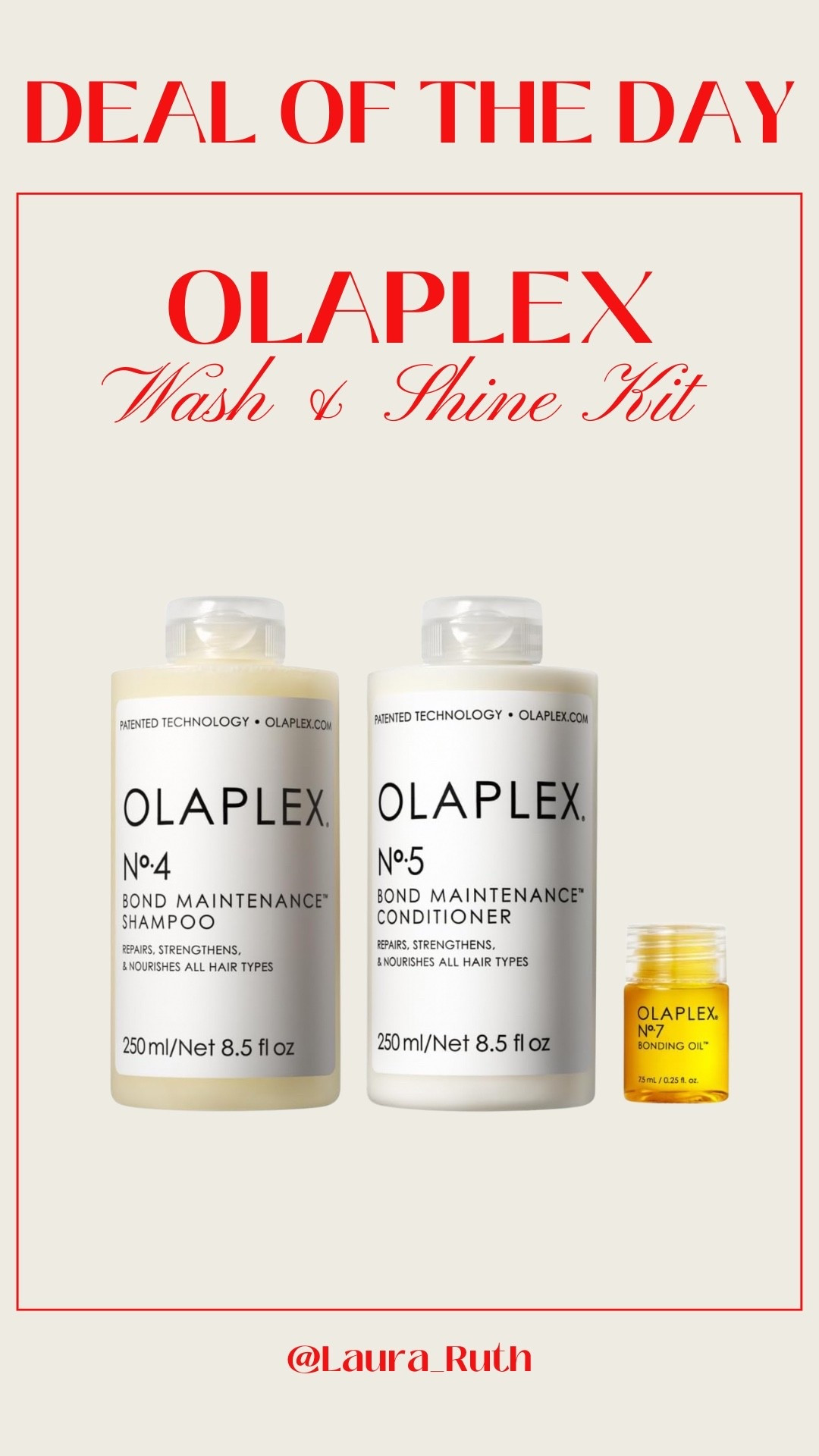 Deal of the Day - Olaplex Wash and Shine Hair Kit: No. 4, 5, 7 ✨💁‍♀️🫧 This would make a wonderful gift idea for a friend, Mum, sister ♥️ 

#LTKCyberWeek #LTKbeauty #LTKuk