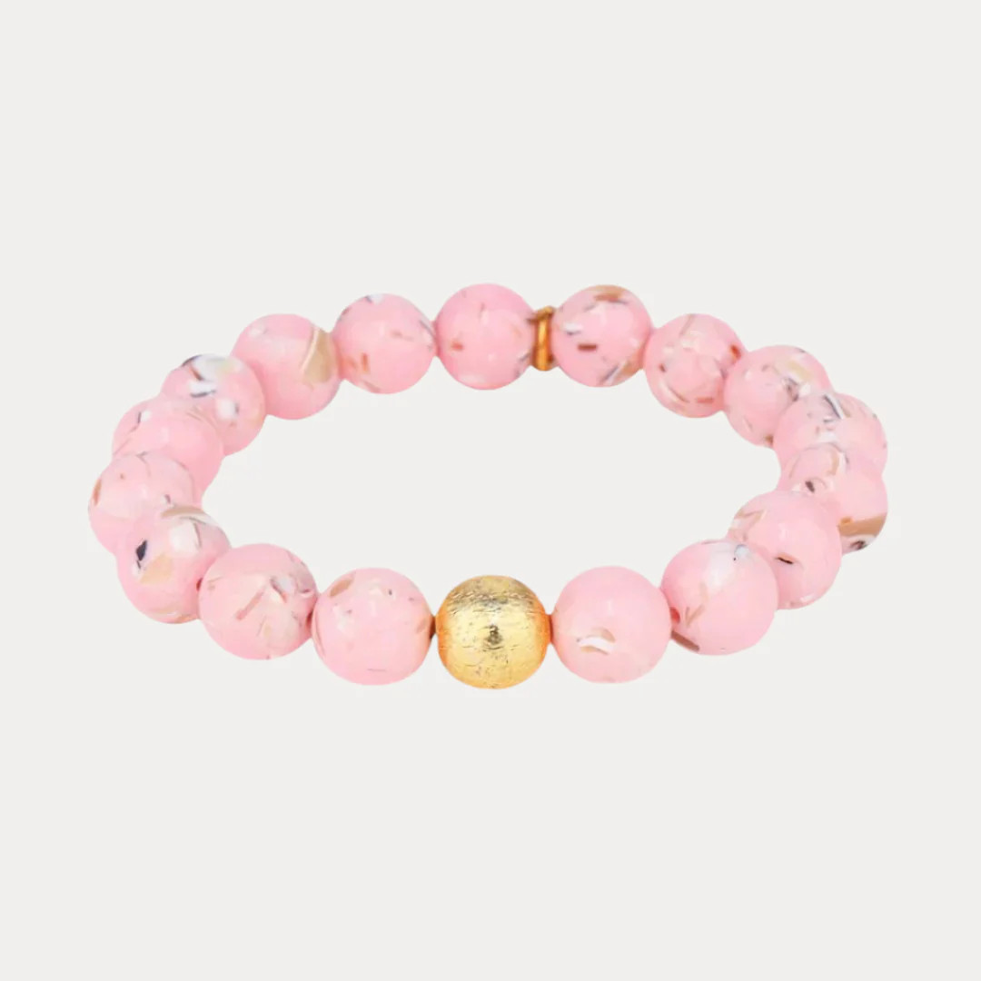 Marble Beaded Bracelet - Blush | BuDhaGirl