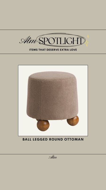 ATM Spotlight - Ball Legged Ottoman from TJMaxx! 

ottoman, boucle ottoman, tjmaxx finds, tjmaxx deals, tjmaxx ottoman, tjmaxx furniture, affordable furniture, boucle furniture, brown ottoman

#LTKhome