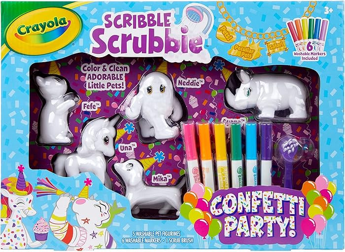 Crayola Scribble Scrubbie Toy Pet Playset
        Confetti Party Pack, Coloring Toy, Gift, for Ki... | Amazon (US)