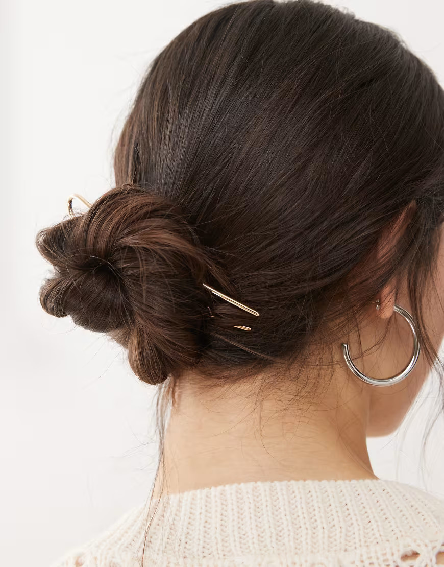 Reclaimed Vintage french hair pin in gold | ASOS (Global)