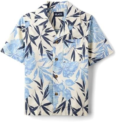 The Children's Place boys Short Sleeve Button Up Shirt | Amazon (US)