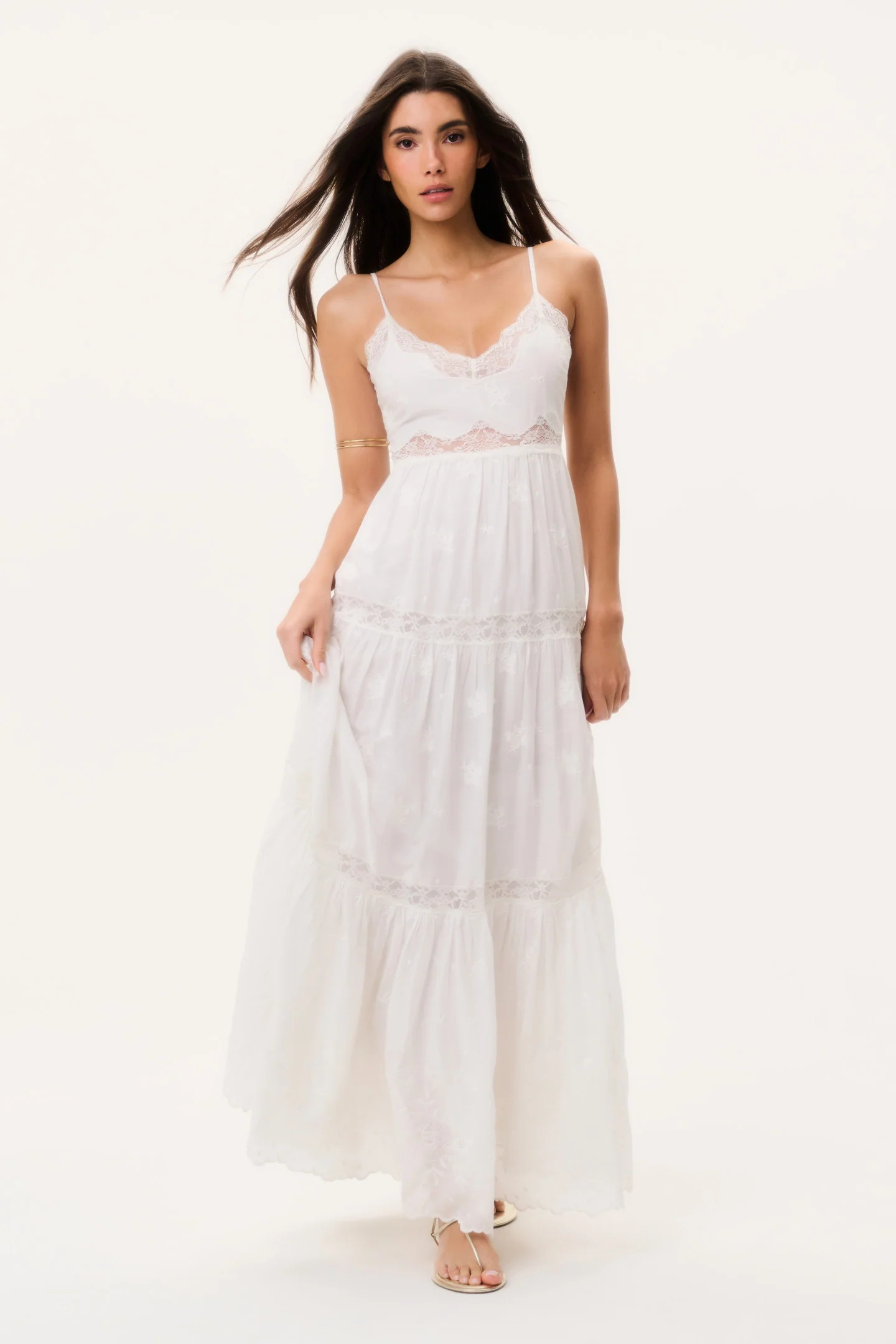 Espa Lace-Trimmed Maxi Dress | LoveShackFancy