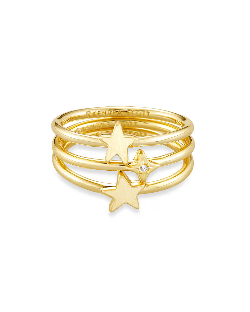 Jae Star Ring Set of 3 in Gold | Kendra Scott