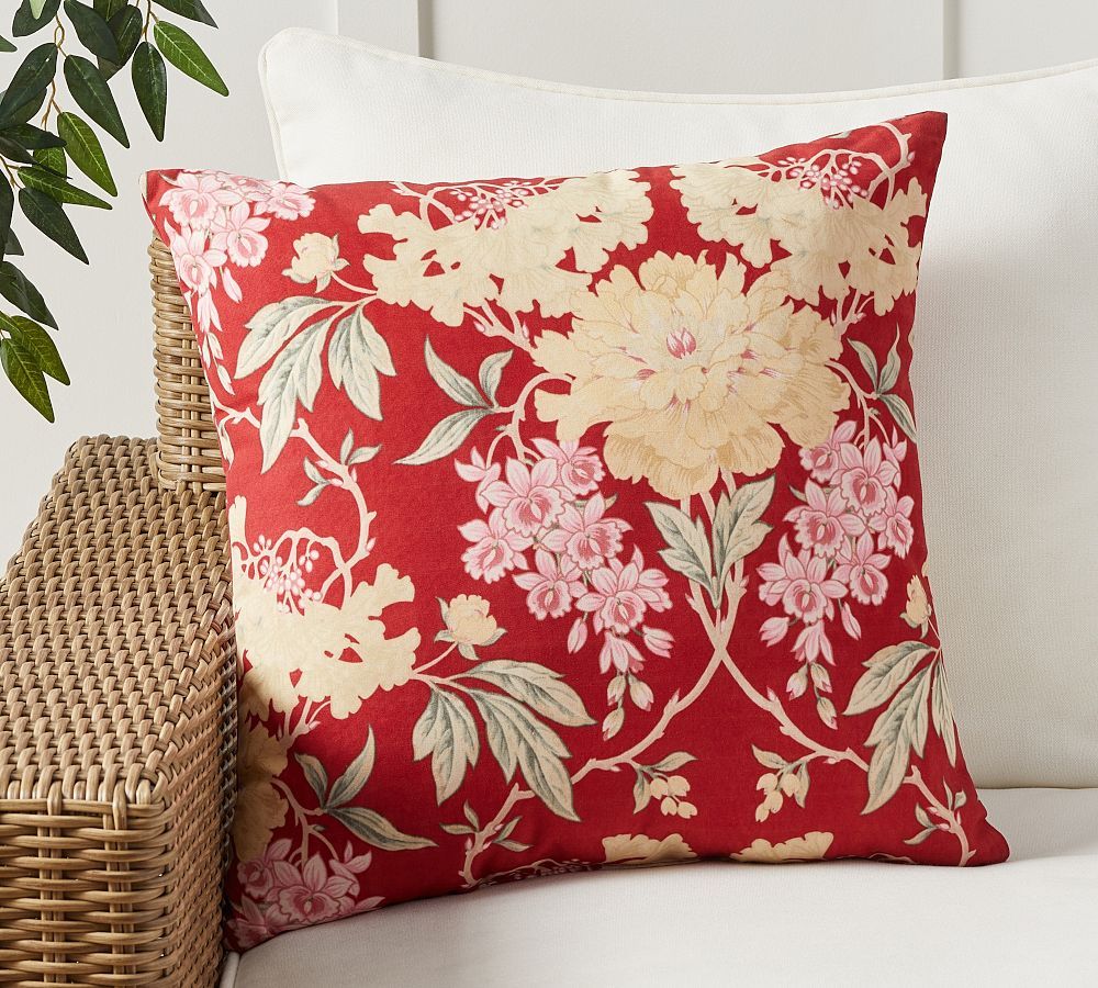 Gabrie Floral Outdoor Pillow | Pottery Barn (US)