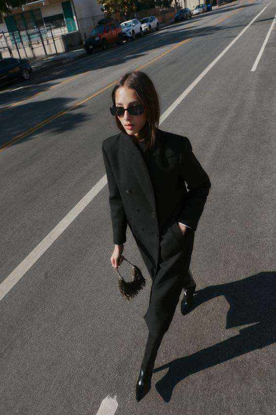 LONG DOUBLE-BREASTED COAT | Zara UK