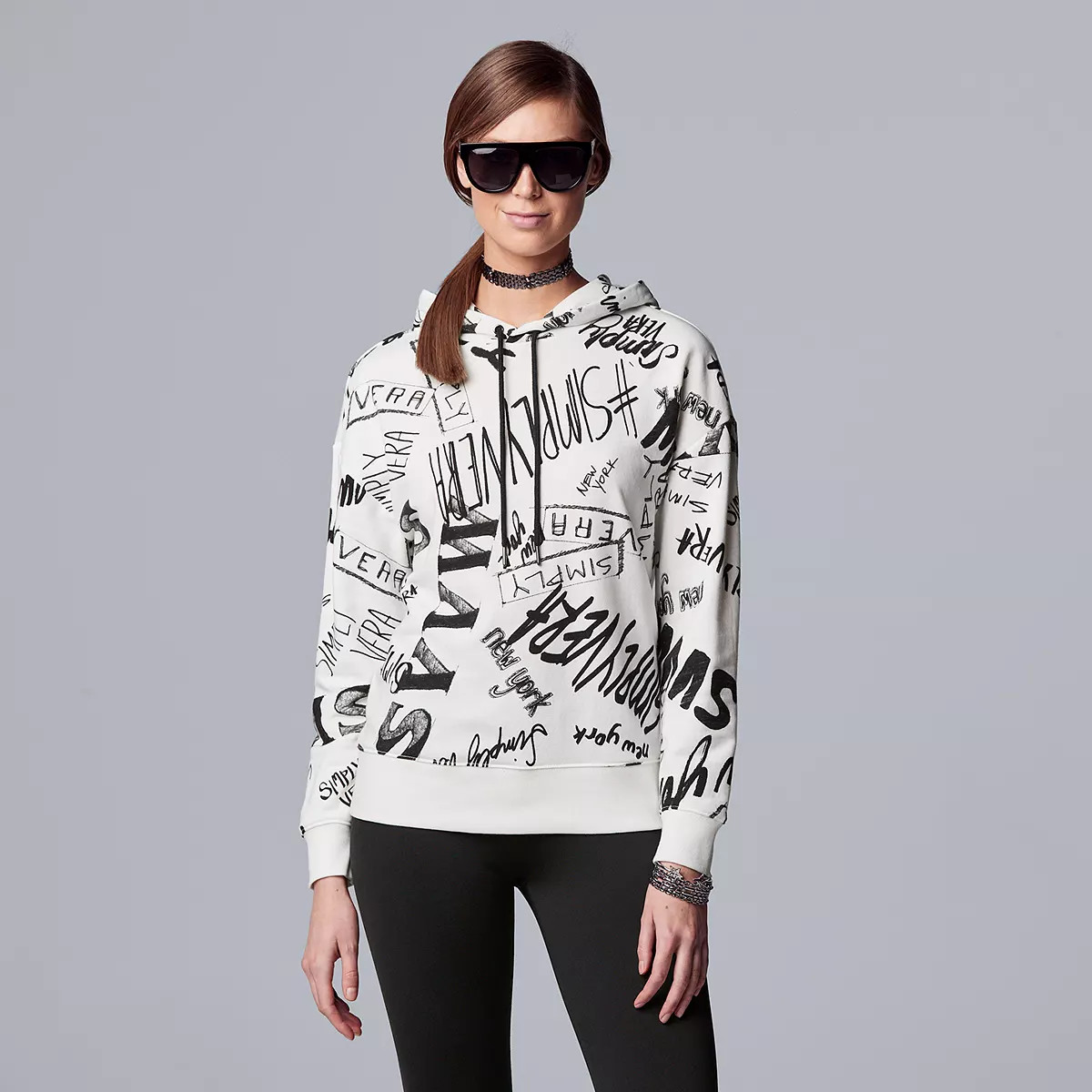 Women's Simply Vera Vera Wang Easy Hooded Sweatshirt | Kohl's