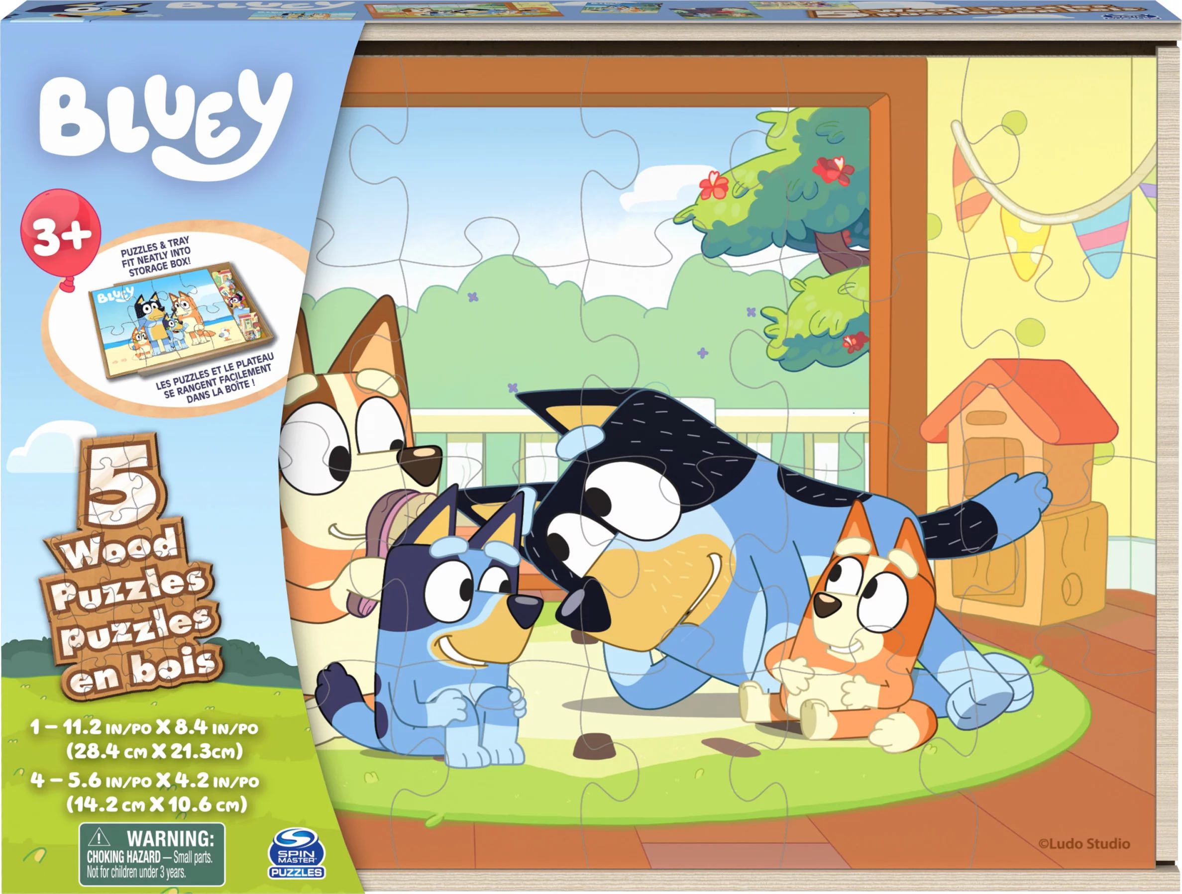 Bluey 5-Pack of Wood Jigsaw Puzzles for Kids 3 and up - Walmart.com | Walmart (US)