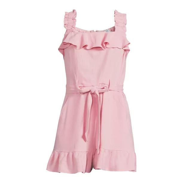 Label Rail x CheapChicFinds Women's Sleeveless Ruffle Romper | Walmart (US)