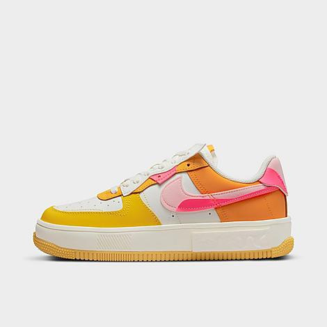 Nike Women's Air Force 1 Fontanka Casual Shoes in White/Yellow/Summit White Size 8.5 Leather | Finish Line (US)