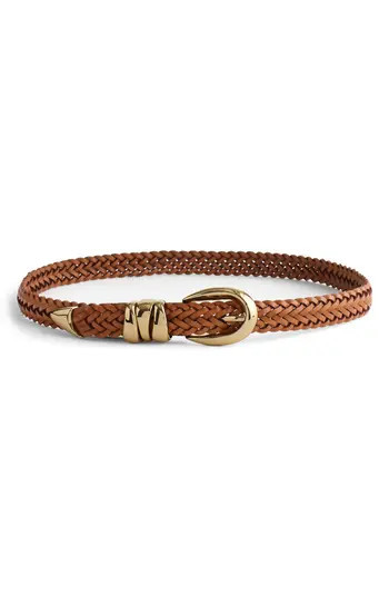 Madewell Woven Leather Triple Keeper Belt in Light Caramel at Nordstrom Rack, Size X-Large/xx-Large | Nordstrom Rack