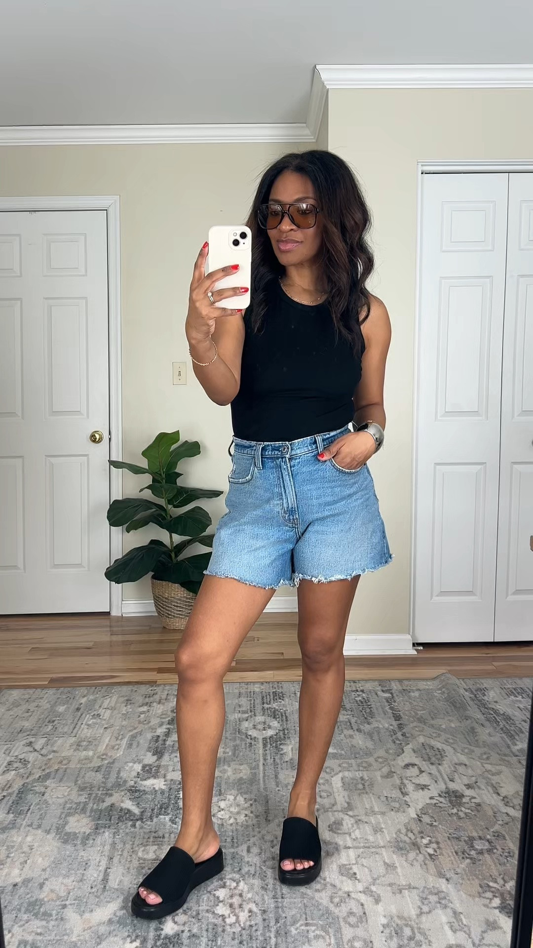 I sized up to a medium in the shell since I have a larger cup size. Love it. Wearing a size 27 in the curve love dad shorts

#LTKgrwm #LTKOver40