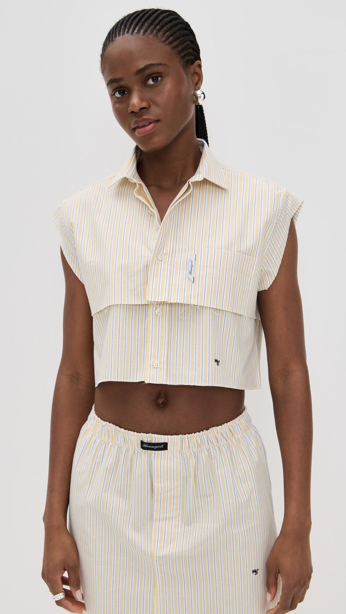 Sleeveless Layered Cropped Shirt | Shopbop