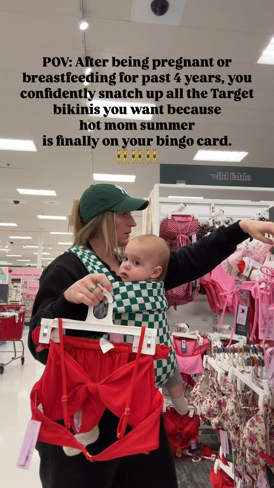 Run to target for spring sets and bikinis that get your gym momma motivation locked in.

Linking everything in my hauls today:

Sizing deets:
Red bikini top: large (runs small)
Red bikini bottoms: medium (TTS and I like mine snug-   c section approved)

Pink bikini top: large (runs small)
Pink bikini bottoms: large (TTS- might try a medium and decide- less C section friendly than I want them)

#LTKSwim #LTKFindsUnder50 #LTKWatchNow