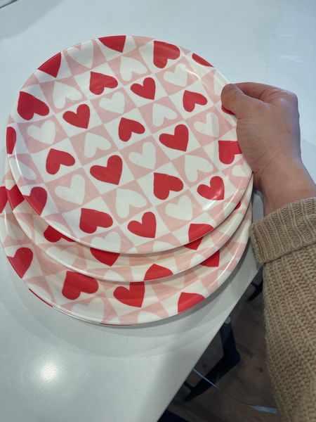 Valentine goodies. 
Heart decor. 
Dinner plates. 
Family festivities. 
Valentine’s Day. 
Red and pink. 

#LTKMostLoved #LTKGiftGuide #LTKSeasonal
