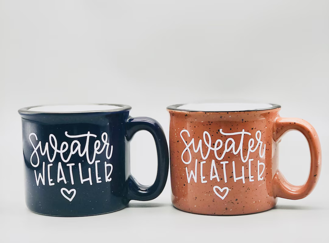 Sweater Weather Campfire Coffee Mug 15 Oz. Fall Coffee Mug - Etsy | Etsy (US)
