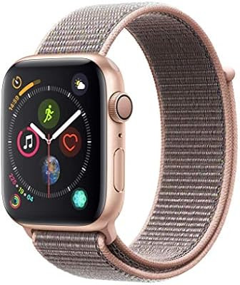 Apple Watch Series 4 (GPS, 44mm) - Gold Aluminum Case with Pink Sand Sport Loop | Amazon (US)