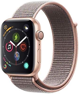 Apple Watch Series 4 (GPS, 44mm) - Gold Aluminum Case with Pink Sand Sport Loop | Amazon (US)