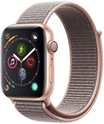 Apple Watch Series 4 (GPS, 44mm) - Gold Aluminum Case with Pink Sand Sport Loop | Amazon (US)