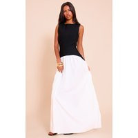 Petite Black Sleeveless Fitted Drop Waist Maxi Dress | PrettyLittleThing US