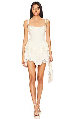 MAJORELLE Ann Mini Dress in Ivory from Revolve.com | Revolve Clothing (Global)