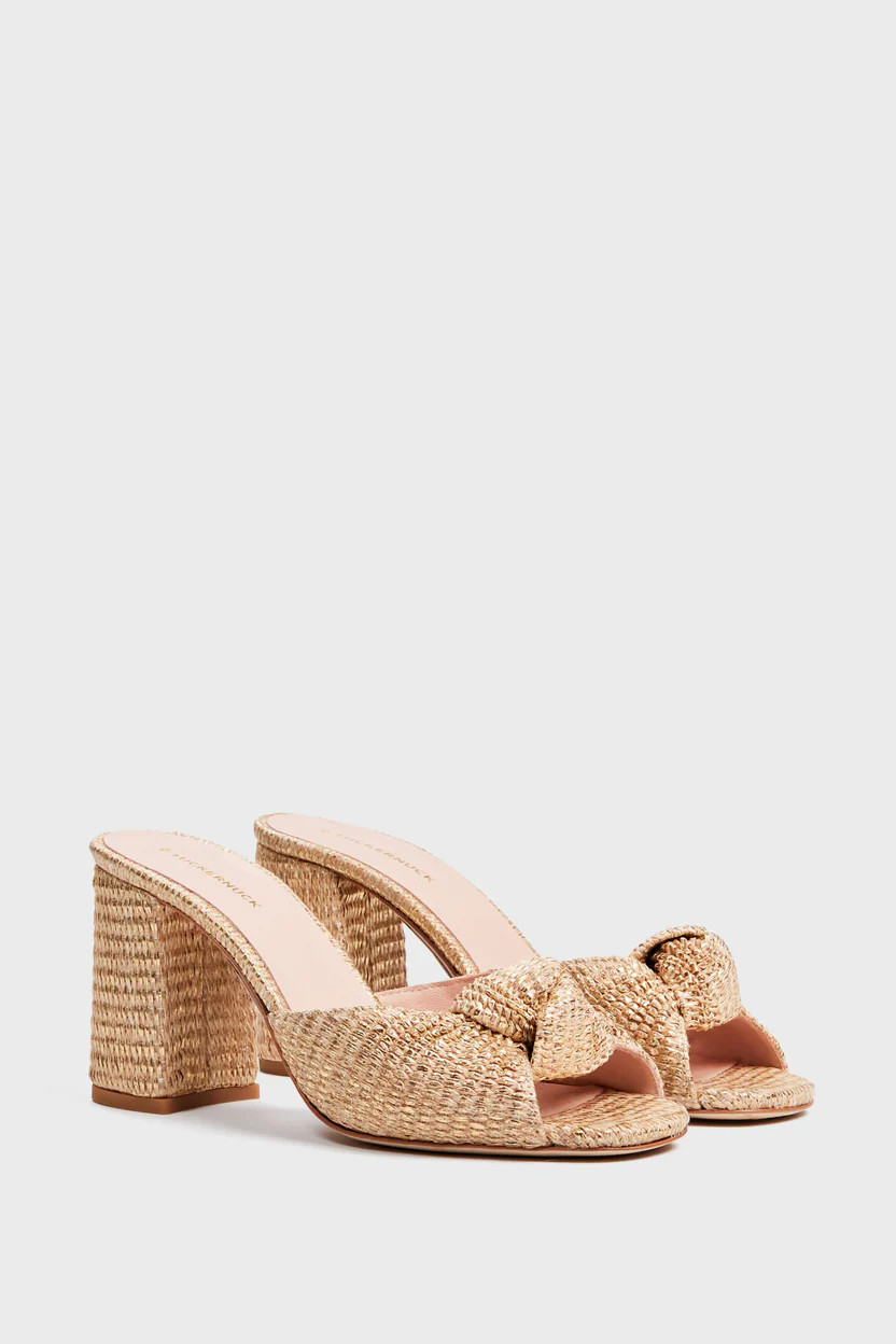 Gold Raffia Blake Heels | Tuckernuck (US)