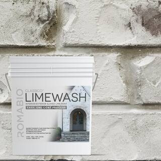 4 Gal. Cristallo White Limewash Interior/Exterior Paint | The Home Depot