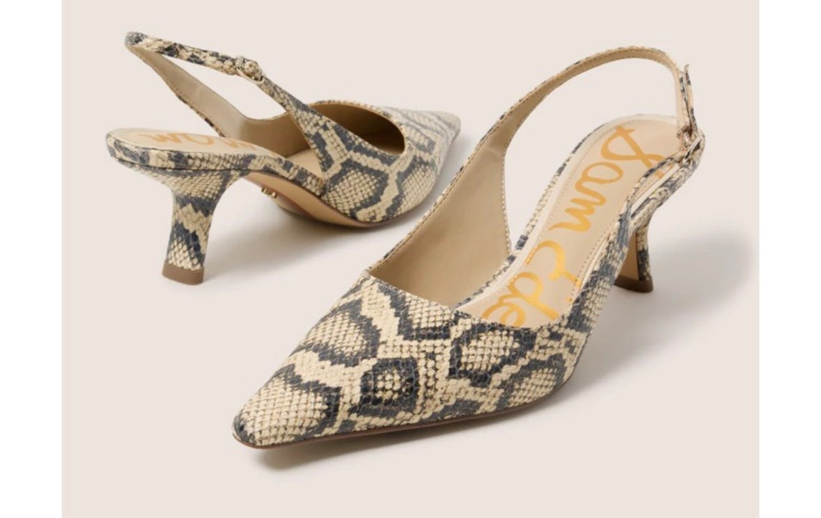 Can’t get over how these snake-print slingbacks instantly elevate every outfit — they’re the perfect mix of classic and bold for spring + summer. I love a pointed-toe slingback for elongating the leg, and the neutral snake pattern makes them so easy to wear with everything from tailored trousers to dresses. Such a stealable closet staple that doesn’t break the bank — wear them to dinner, weekend brunch, or date night and watch them do all the work. 

 #LTKootd #LTKSeasonal #LTKOver40
