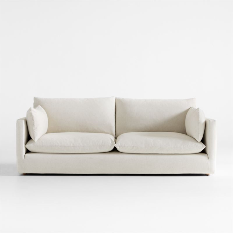 Unwind Slipcovered 92" Sofa + Reviews | Crate & Barrel | Crate & Barrel