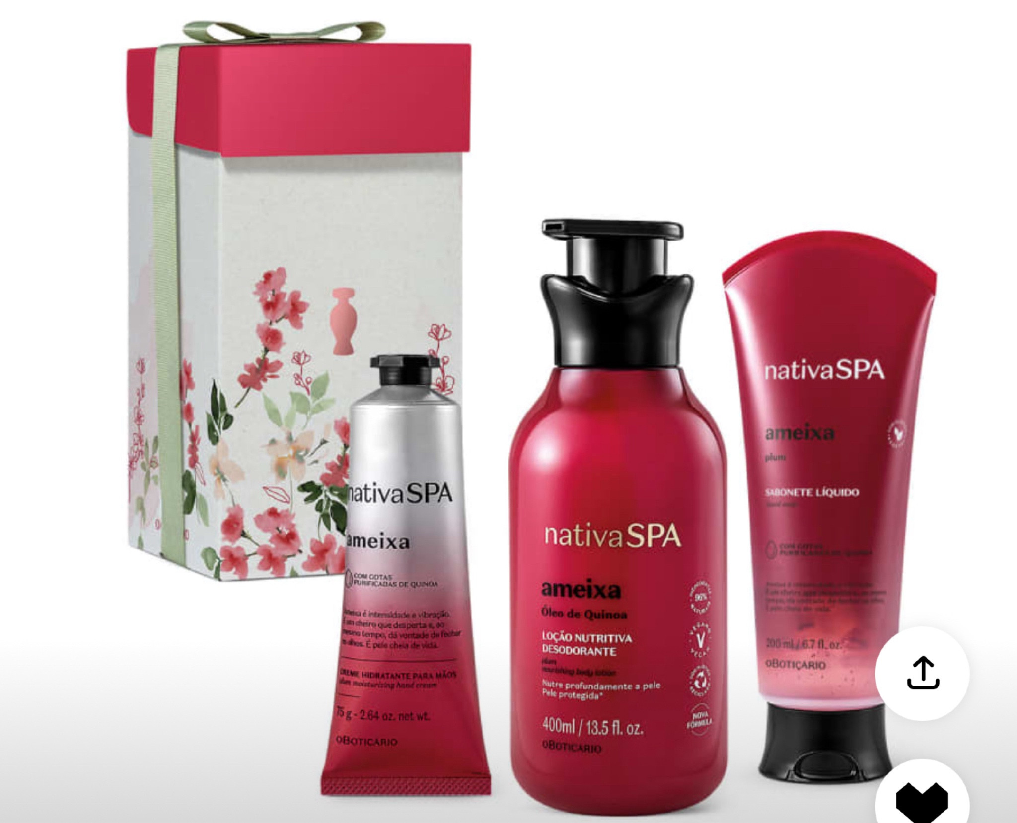 Aqui está o presente que sua a mamãe merece 💝

Combo Presente Nativa Spa Ameixa (3 Itens) O Boticario

#LTKbrasil #LTKbeauty #LTKfamily