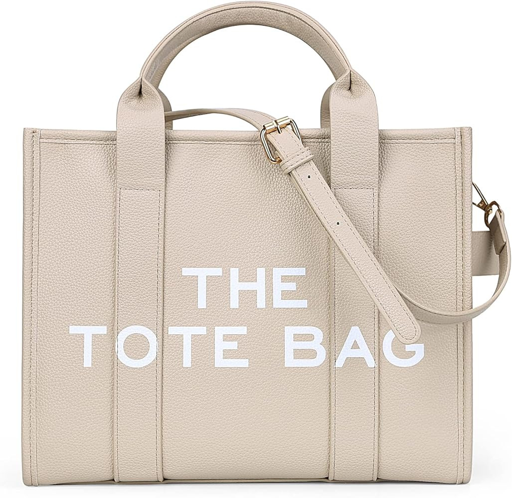 JQWSVE Canvas Tote Bags for Women Handbag Tote Purse with Zipper Canvas Crossbody Bag for Office, Tr | Amazon (US)