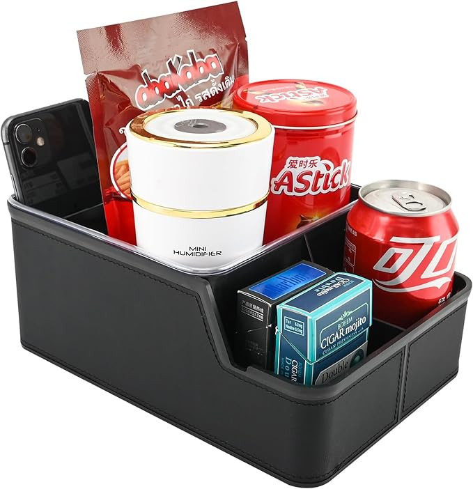 Car Storage Organizer Between Seats,Center Console Armrest Storage Box Back Seat Organizer with S... | Amazon (US)