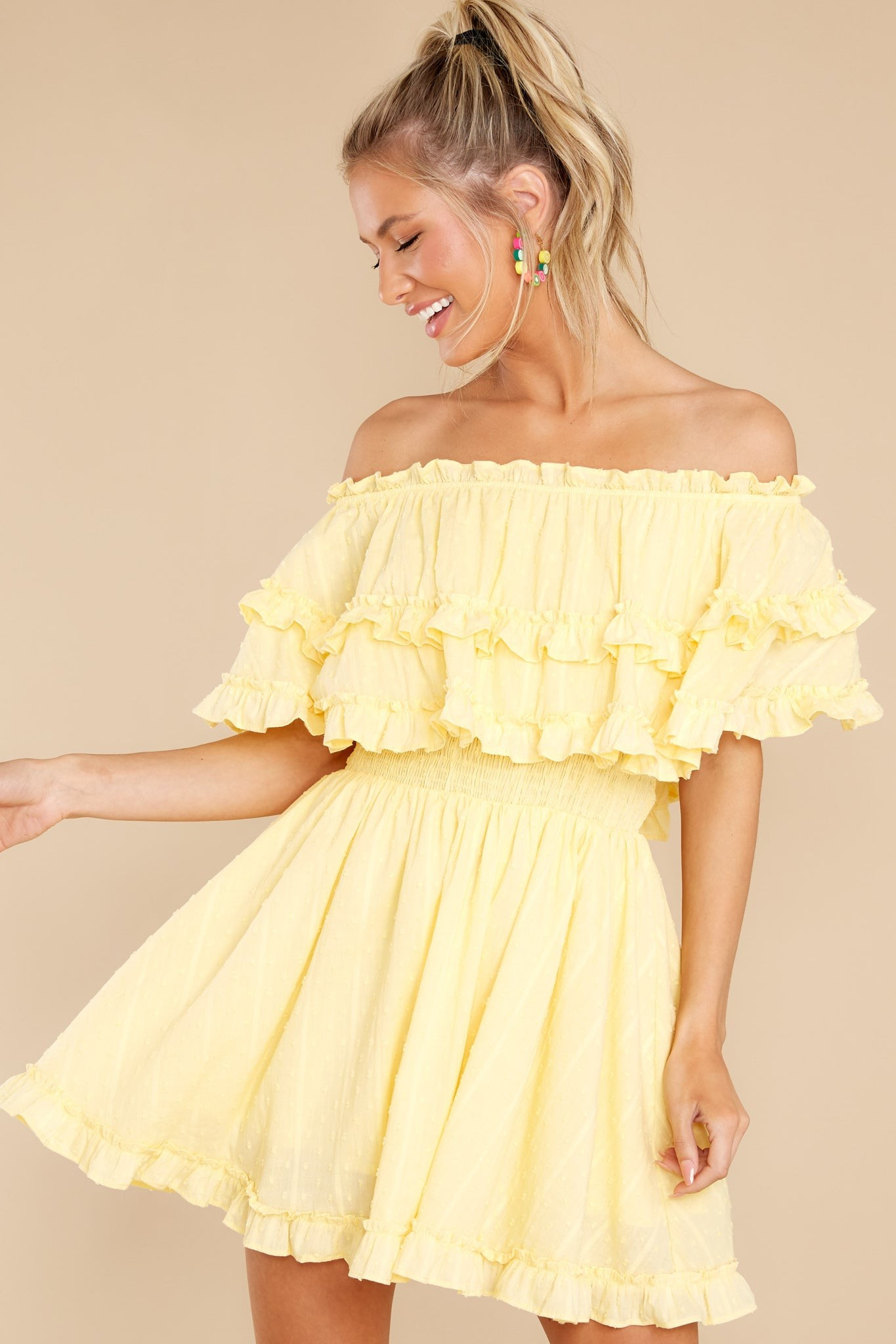 Undeniable Feelings Yellow Dress | Red Dress 