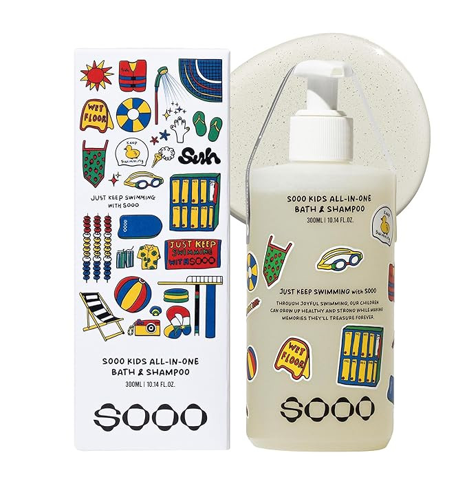 SOOO Kids Swimming Shampoo & Body Wash 2-in-1 Tear-Free Gentle Pool Care for Baby & Kids, Removes... | Amazon (US)