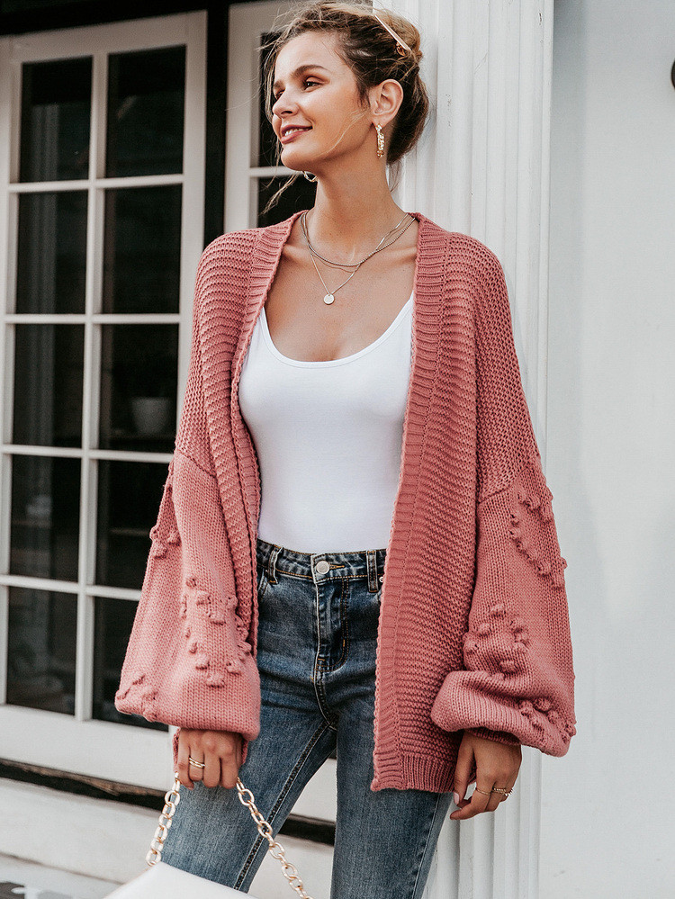 Mock-neck Boucle Knit Sweater | SHEIN