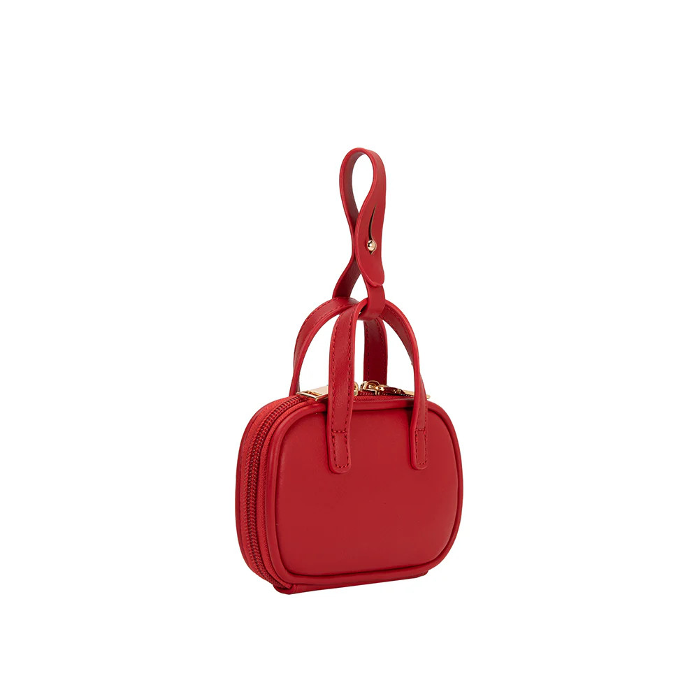 Red Natasha Micro Recycled Vegan Leather Bag Charm | Melie Bianco | Melie Bianco