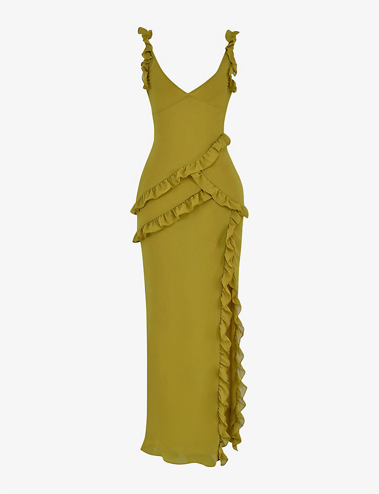 Pixie ruffled mesh maxi dress | Selfridges