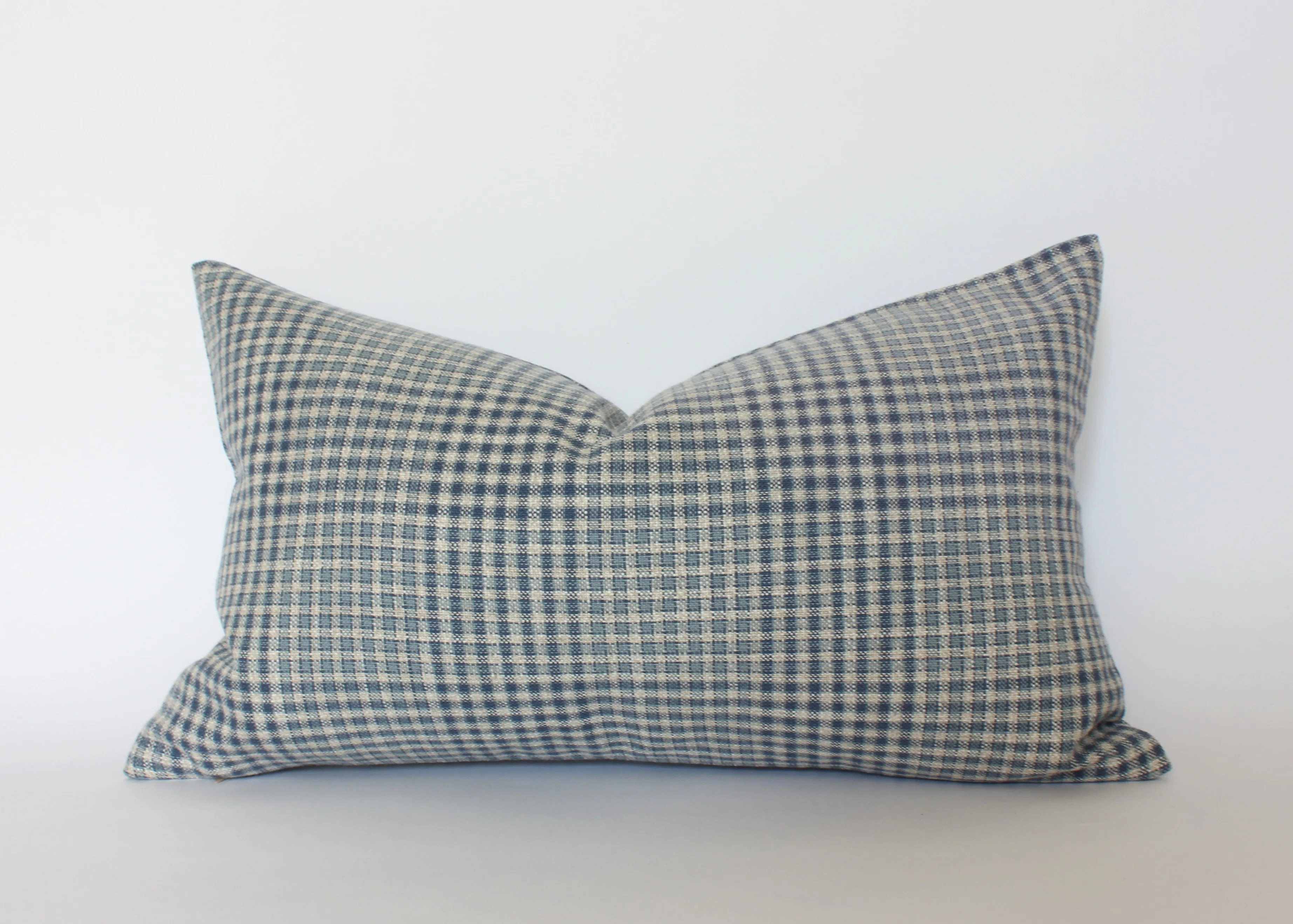 Blue Plaid Throw Pillow, Blue and Gray Sofa Pillows | Wayfair North America